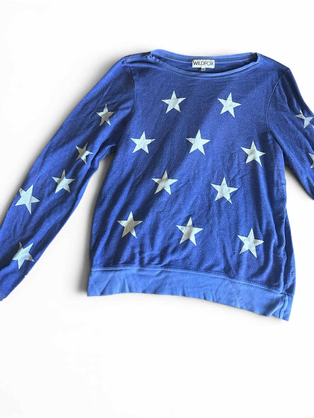Wildfox Royal Blue Star Sweater with White Stars